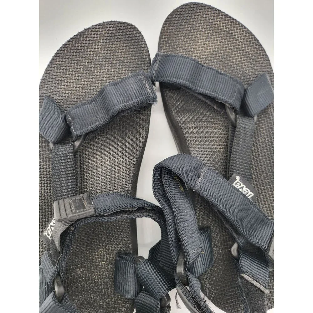 Teva Sandals 9M Mens Black Adjustable Hiking Sport‎ Strappy Open Toe Shoes